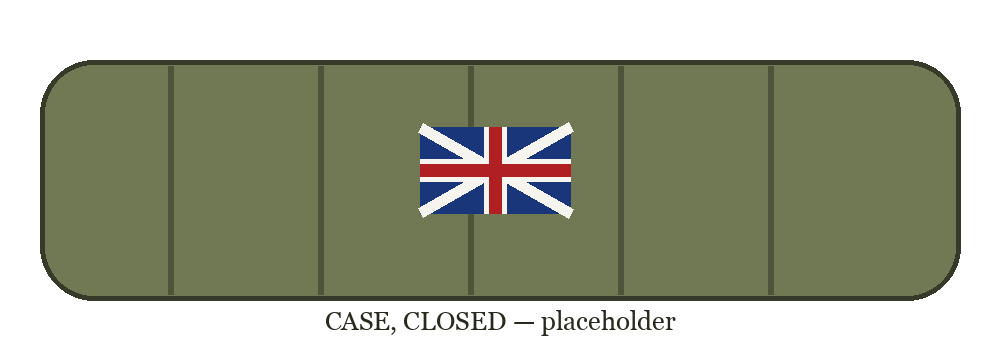 A supply container with a Union Jack painted on it