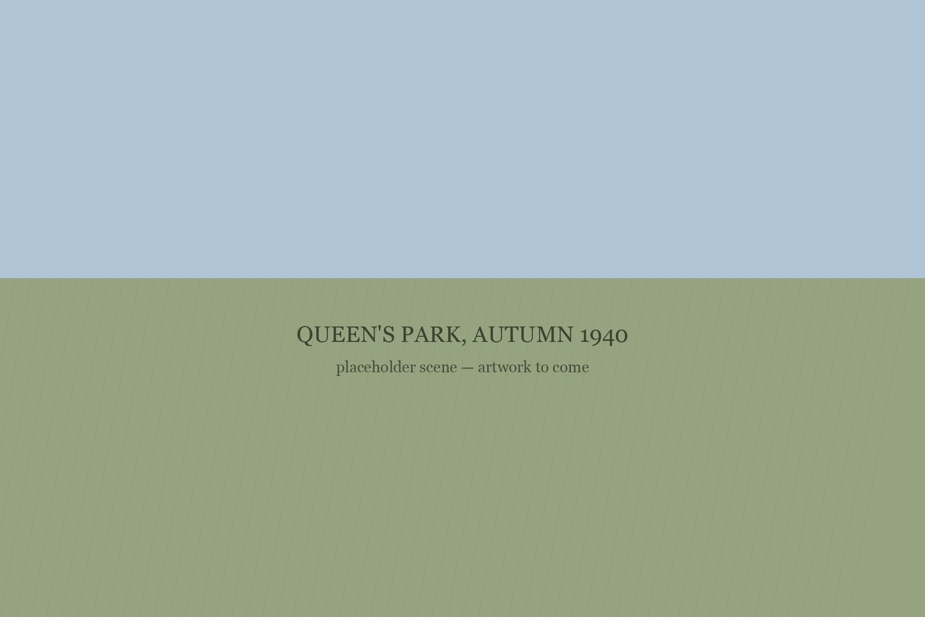 Queen&rsquo;s Park in the autumn of 1940, the trees still in leaf
